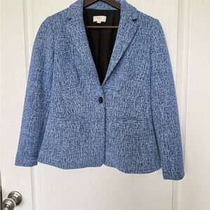 LOFT Textured Blue Blazer